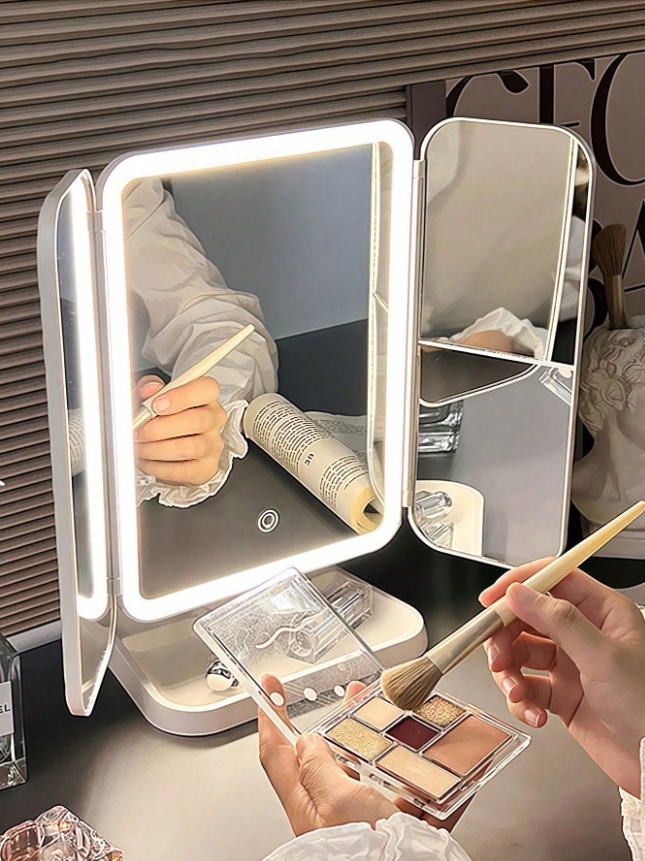 3-Fold LED Makeup Mirror
